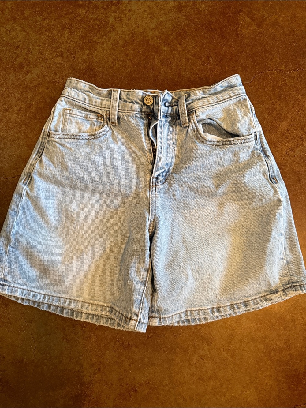 Women's Flying Monkey Light Blue High-Rise Denim Shorts size 24